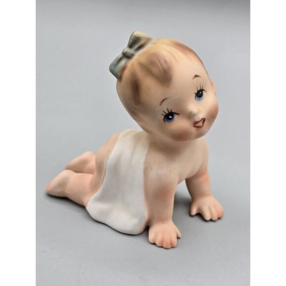 Vintage 1961 Napcoware Baby W Bow In Hair Ceramic